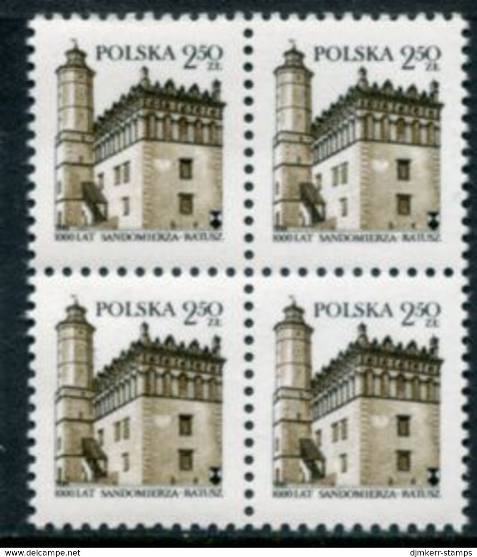 POLAND 1980 Millenary Of Sandomierz Block Of 4 MNH / **.  Michel 2705 - Unused Stamps