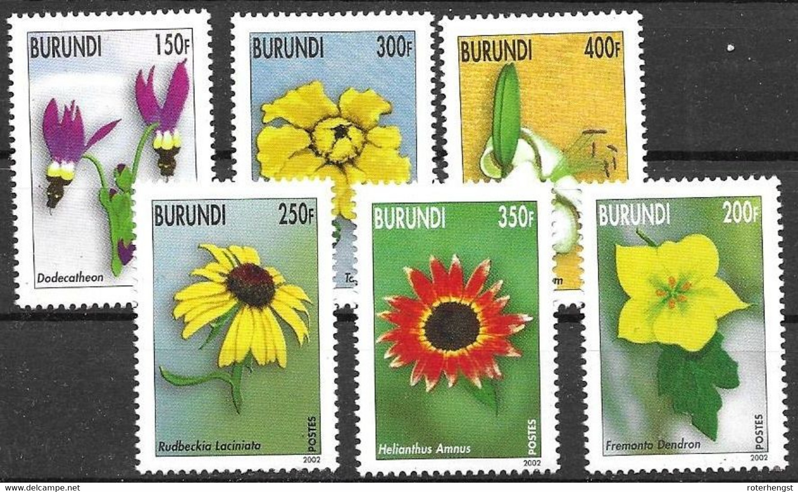 Burundi Mnh ** Flowers Set Michel _._ 2002 - Ungebraucht