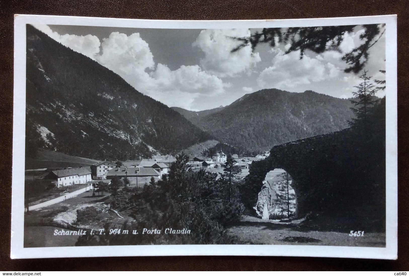 VINTAGE POSTCARD - SCHARNITZ - PORTA CLAUDIA  - ANNULLO TARGHETTA  TIROLER LANDESFCHIEBEN 1939 - Nord