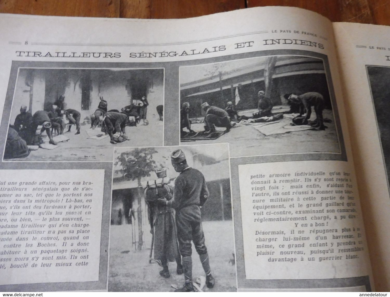 1914 N°6 LE PAYS DE FRANCE- Cyclistes belges; Soldats (Zouaves, aviateurs, Sénégalais ,Indiens, British); La popote; Etc