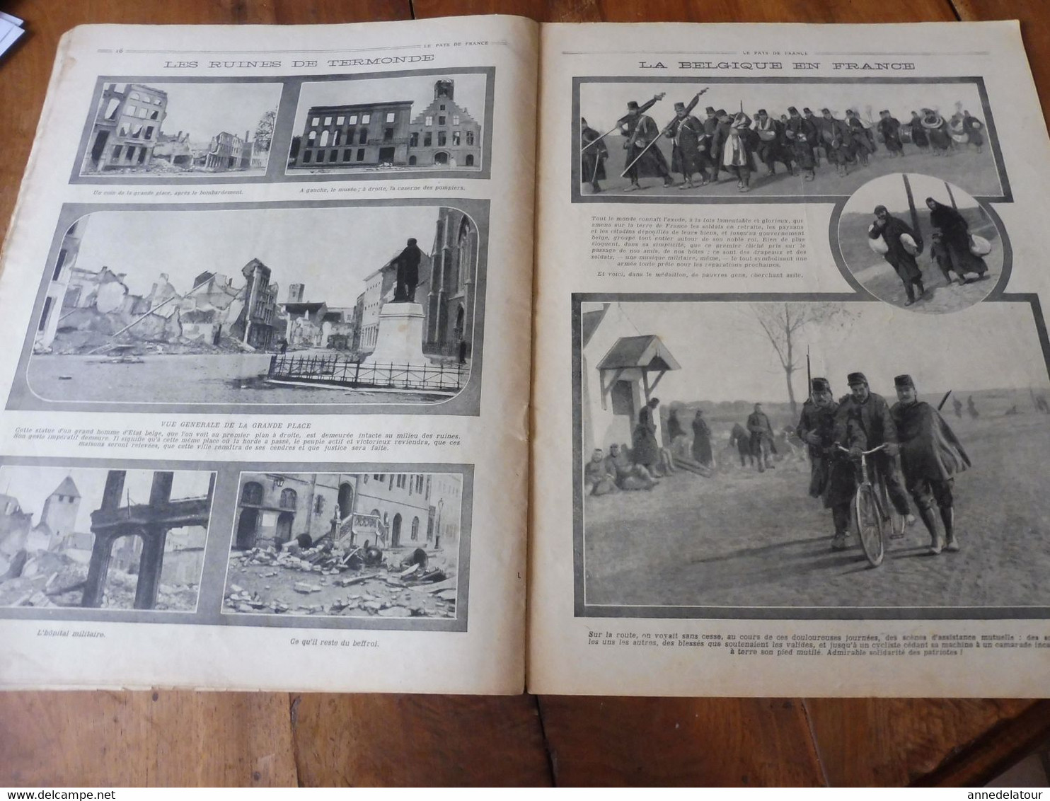 1914 N°6 LE PAYS DE FRANCE- Cyclistes belges; Soldats (Zouaves, aviateurs, Sénégalais ,Indiens, British); La popote; Etc