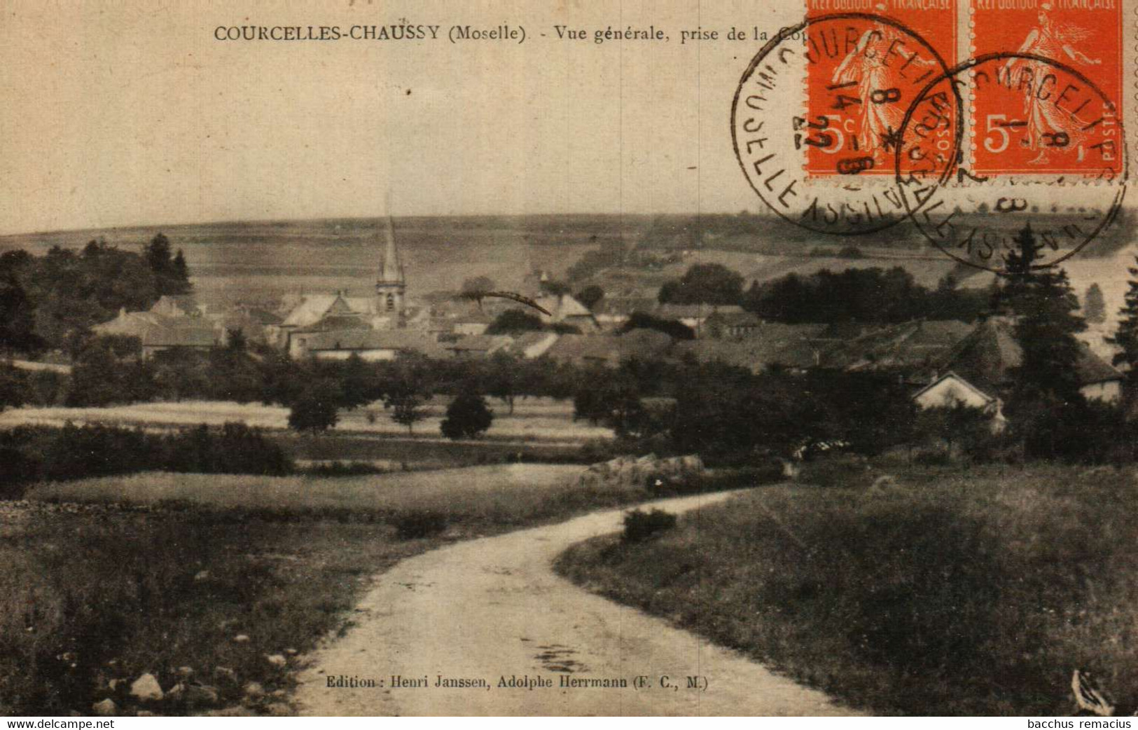 COURCELLES-CHAUSSY (Moselle) Vue Générale, Prise De La Cote - Metz Campagne