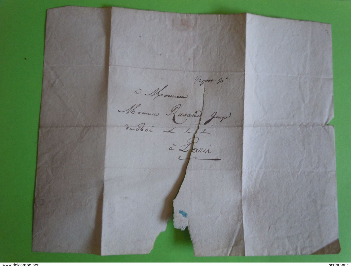 Lettre Autographe Louis FAUCHE-BOREL (1762-1829) ROYALISTE 1820 RESTAURATION - Personajes Historicos