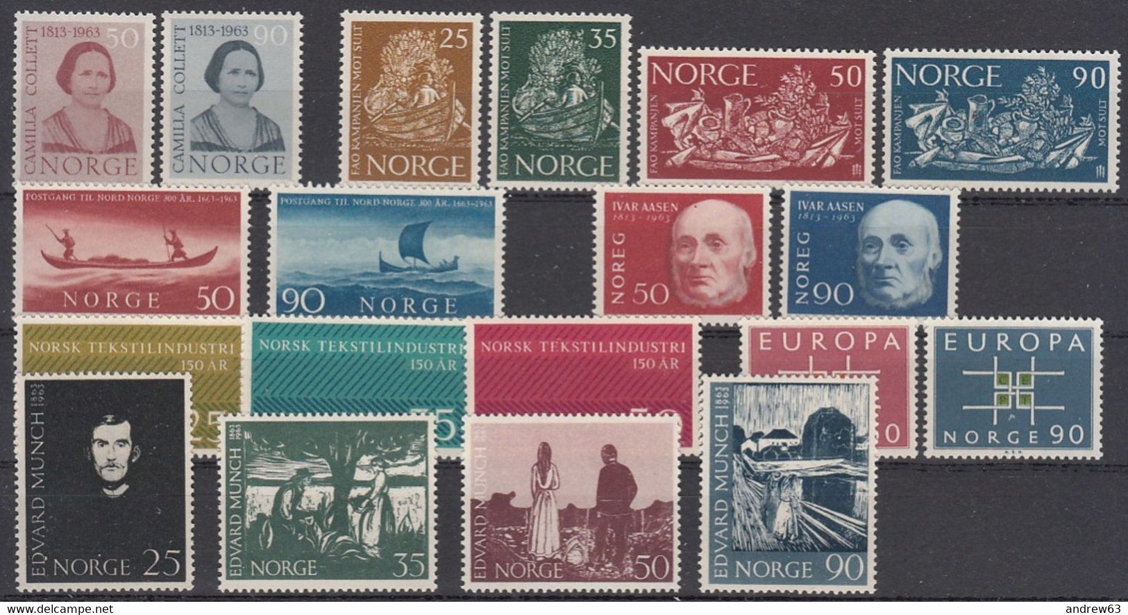 NORVEGIA - Norge - Norwegen - Norway - 1963 - Annata Completa / Complete Year **/MNH VF - New - Full Years