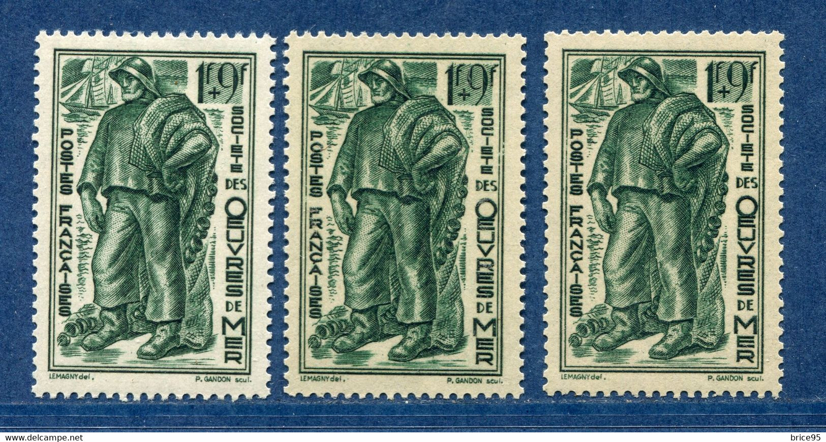 ⭐ France - Variété - YT N° 504 - Couleurs - Pétouille - Neuf Sans Charnière - 1941 ⭐ - Unused Stamps
