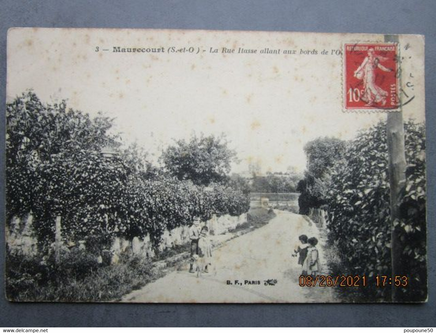 CPA 78 Yvelines MAURECOURT  - Enfants  La Rue ITASSE  Allant Aux Bords De L'Oise  1911 - Maurecourt