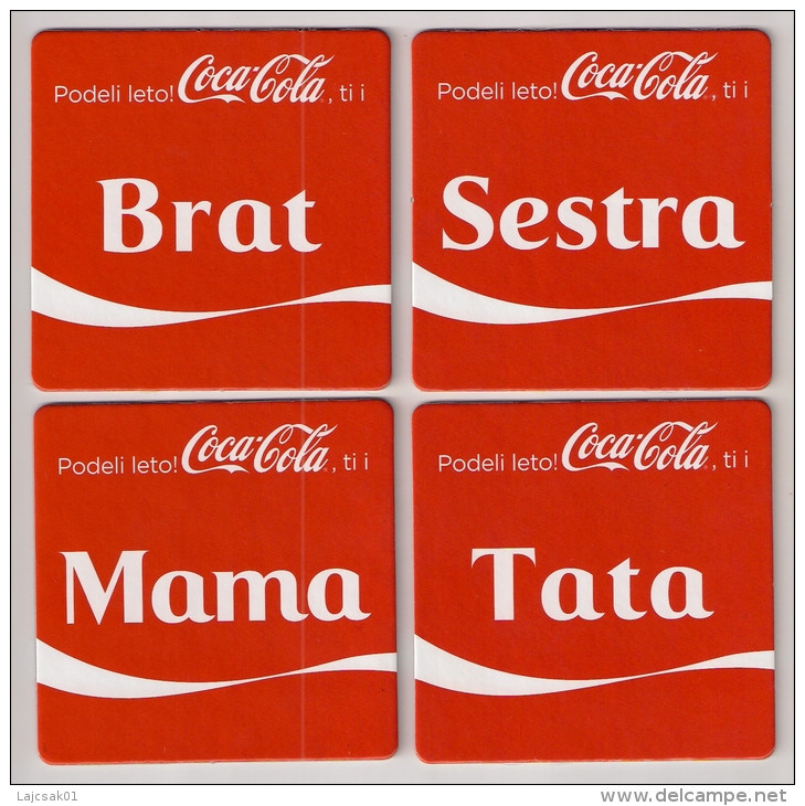 COCA COLA 4 Different  New Coasters From Serbia - Bierviltjes