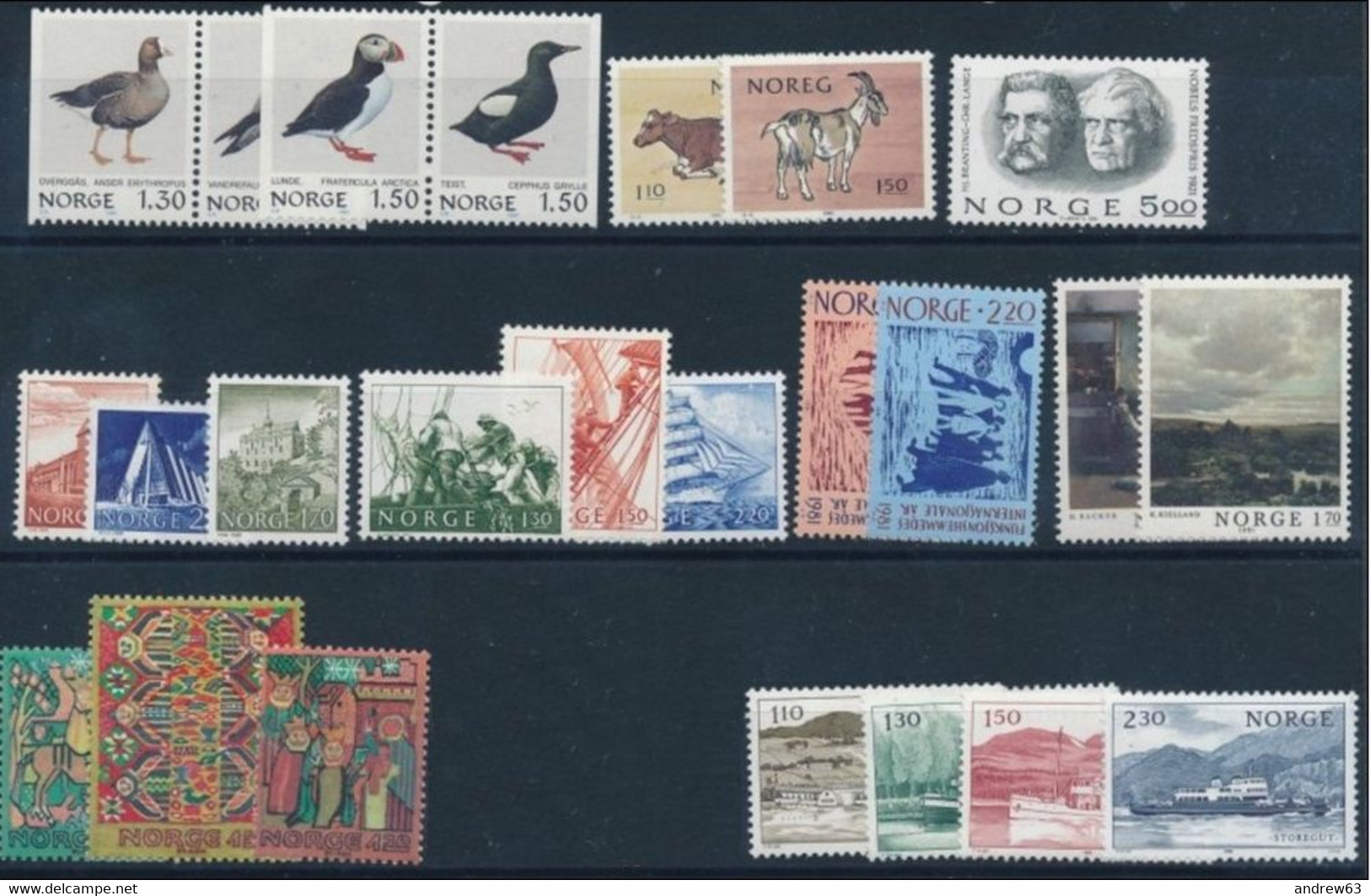 NORVEGIA - Norge - Norwegen - Norway - 1981 - Annata Quasi Completa / Almost Complete Year **/MNH VF - New - Full Years