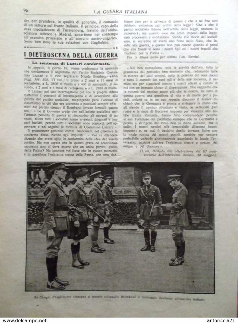 La Guerra Italiana 2 Giugno 1918 WW1 Monte Corno Baracca Cattaro Tubercolosi Ago - Weltkrieg 1914-18