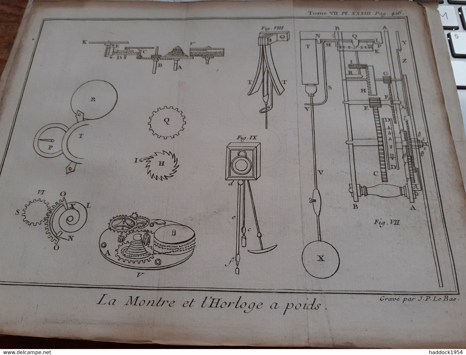 5 Gravures Sur Les Mesures Et Les Montres Ou Pendules J.P. LE BAS - Other Plans