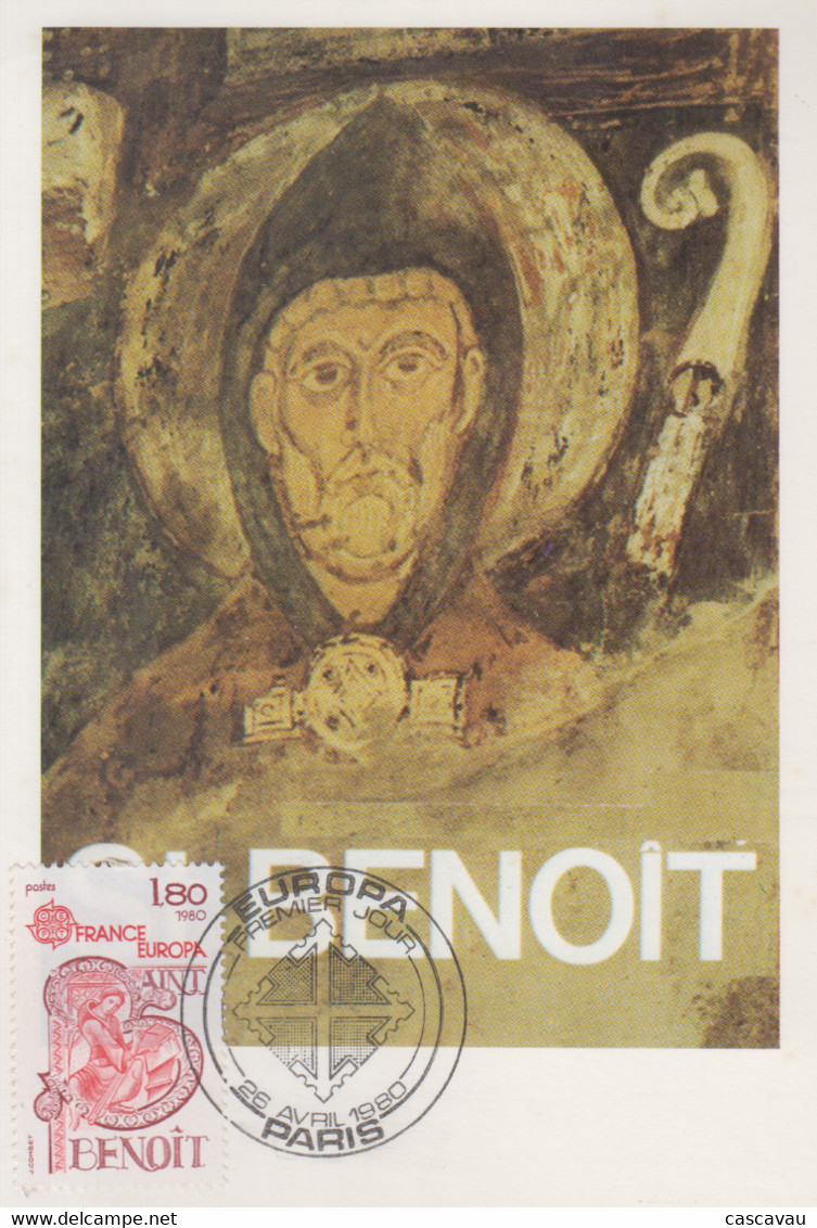 Carte  Maximum  1er  Jour    FRANCE   SAINT  BENOIT    EUROPA    1980 - 1980