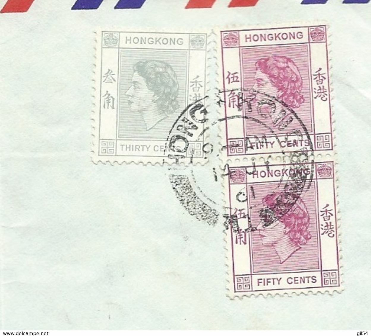 Hong Kong Lettre, Lsc , Yvert N° 183 X 2 + 181  Sur Lettre Pour Le Royaume Uni , 14/01/1961 - Au 7109 - Covers & Documents