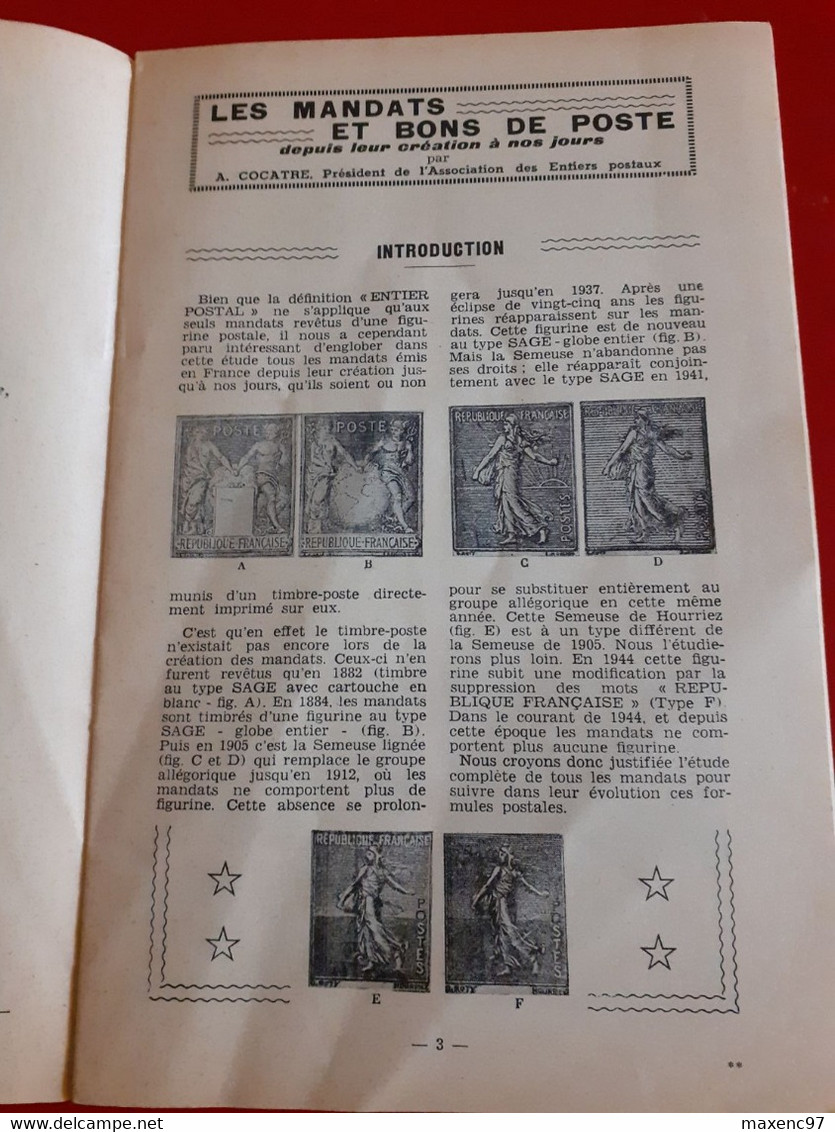 Les Mandats Et Bons De Postes Par Alexandre Cocatre étude N° 25 Le Monde Des Philatélistes - Administrations Postales