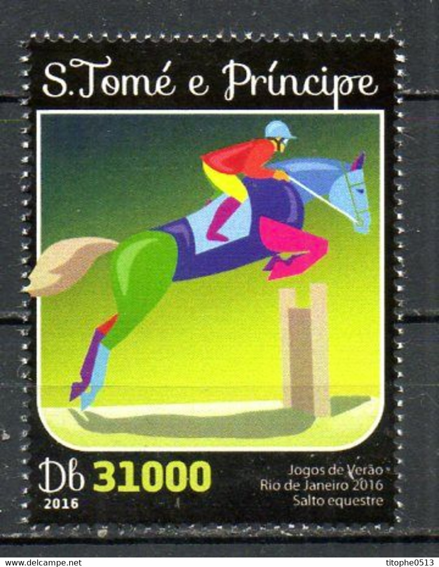 SAINT-THOMAS ET PRINCE. Timbre De 2016. Jumping. - Springconcours