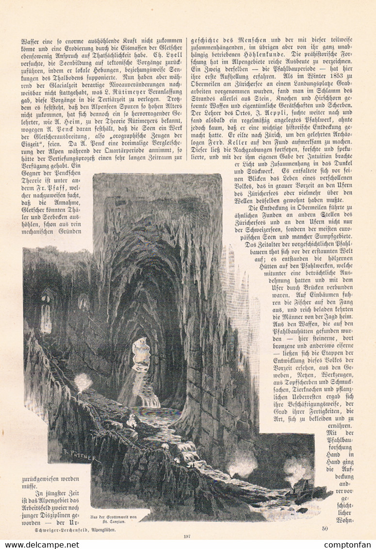 A102 860 Alpine Kunst Wissenschaft Defregger Grotte U.a. Artikel Mit 12 Bildern 1893 !! - Schilderijen &  Beeldhouwkunst