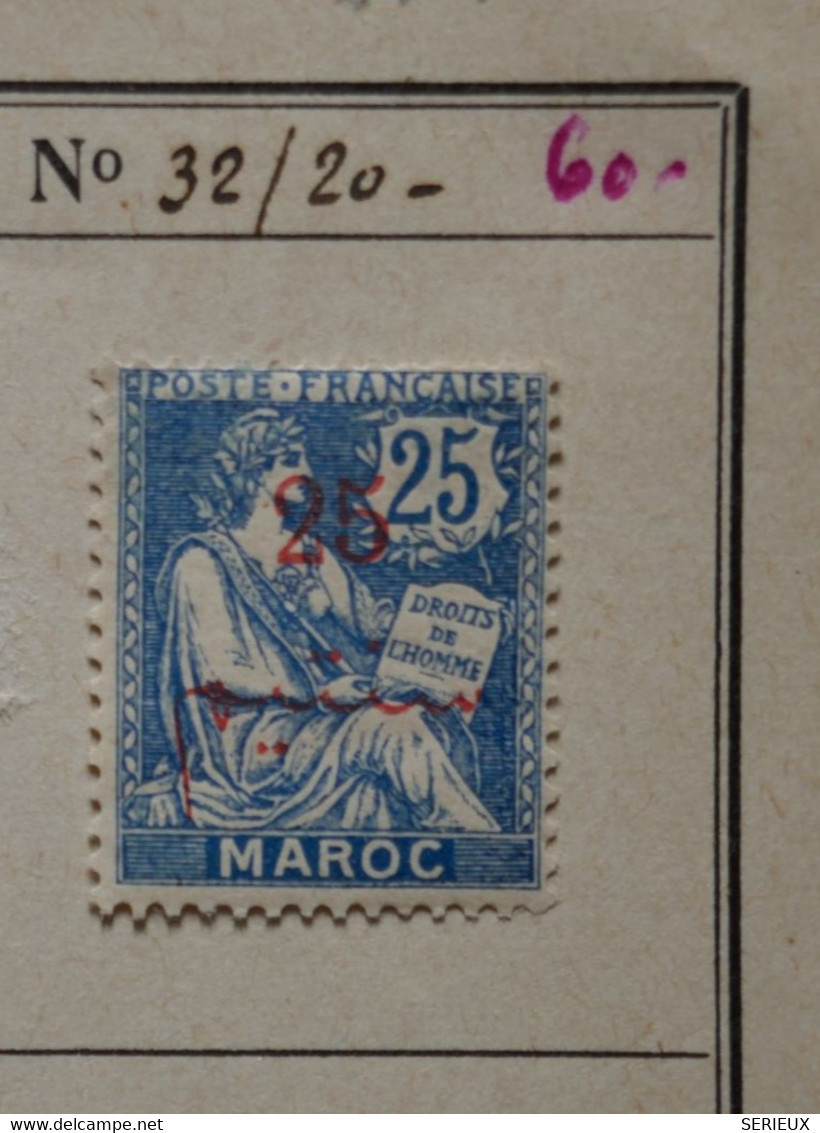 ¤2  MAROC   1915  T.P NEUF CHARN. SURCHARGE +++ - Unused Stamps