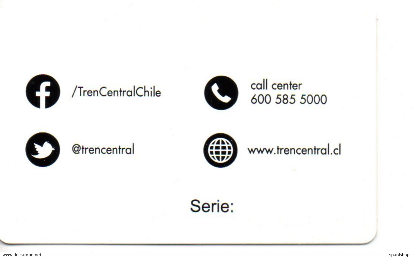 Chile Ticket Train, Tren , Bahn - Mundo