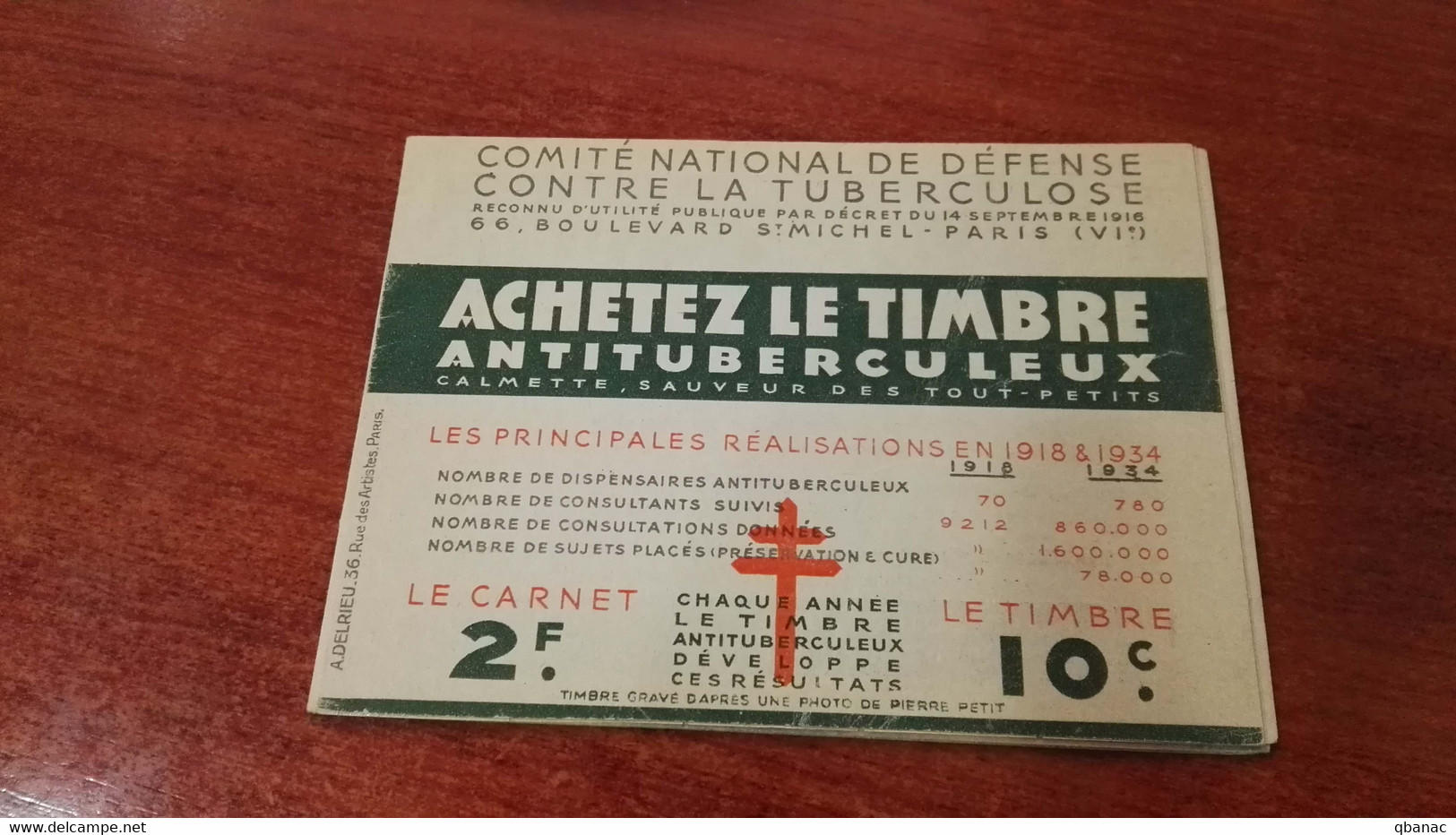 France Contre La Tuberculose Achetez Le Timbre Carnet - Blocks & Sheetlets & Booklets