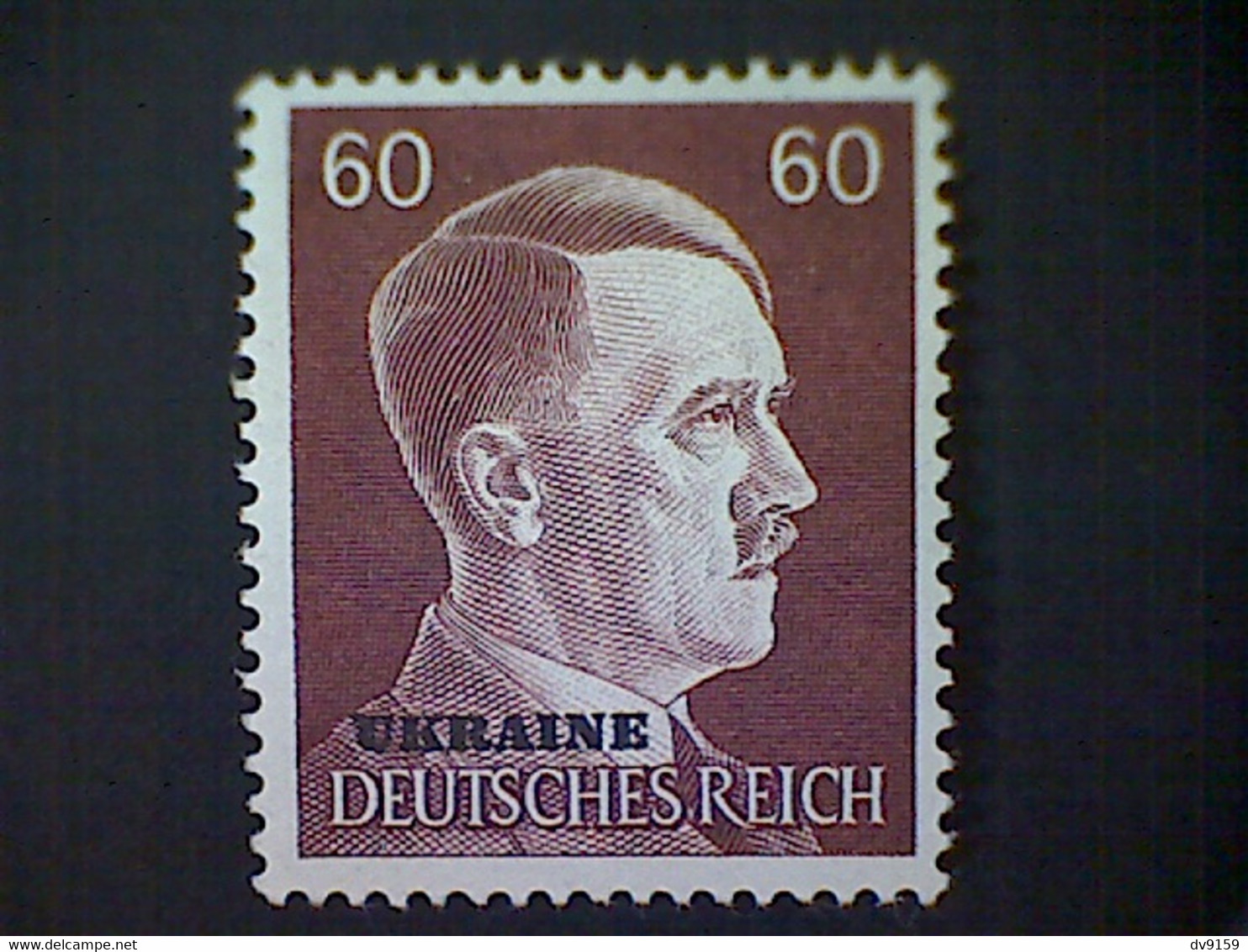 Russia, Scott #N59, Mint (*), 1941, Hitler Overprint Ukraine, 60pf, Dark Red Brown - 1941-43 Occupation Allemande