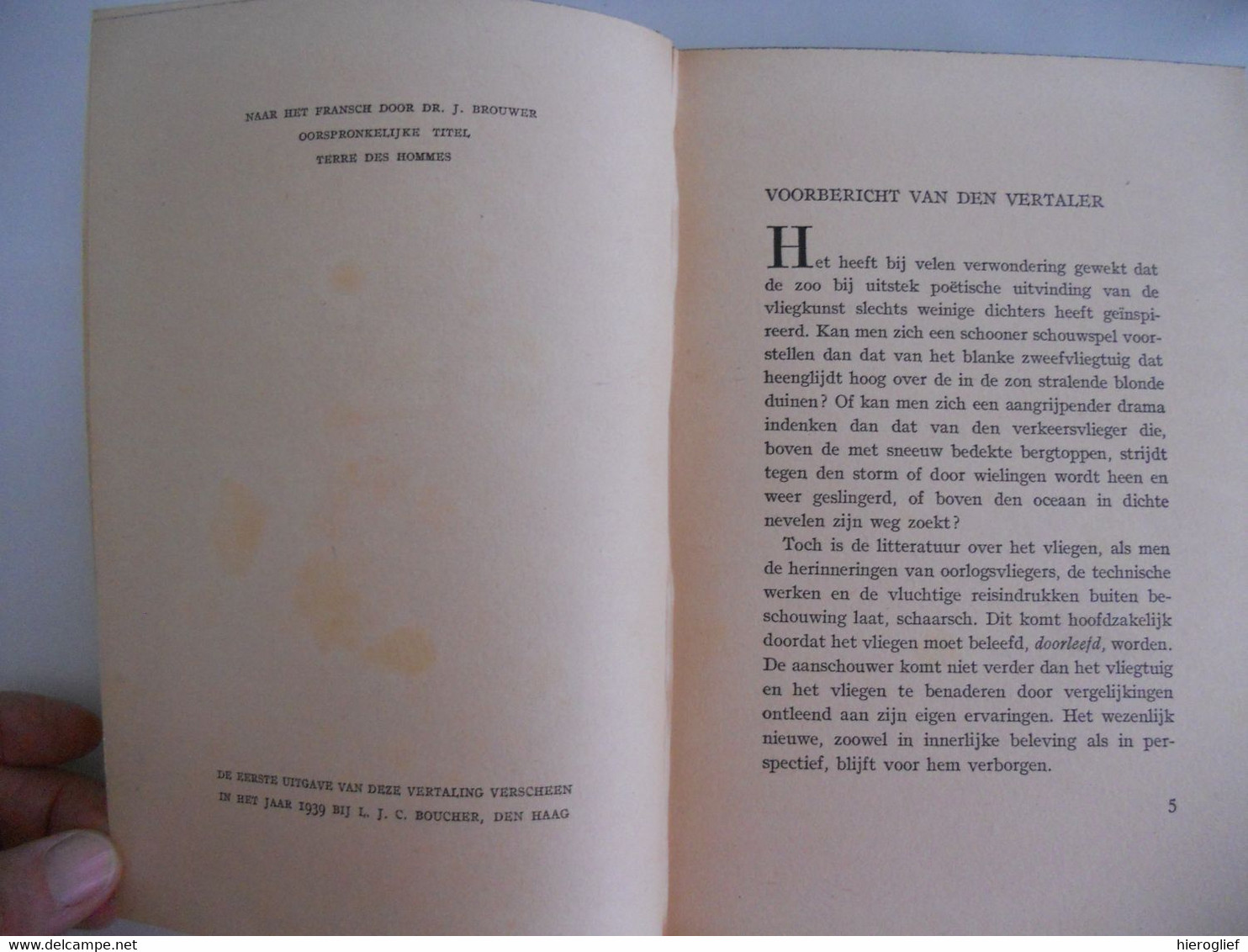 HET RIJK DER MENSCHEN Door Antoine De Saint-Exupéry Saint-Maurice-de-Rémens Vliegtuig Piloot Mensen - De Kleine Prins - Literature