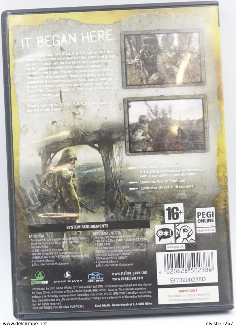 PERSONAL COMPUTER PC GAME : S.T.A.L.K.E.R. STALKER CLEAR SKY - RARE - THQ - Juegos PC