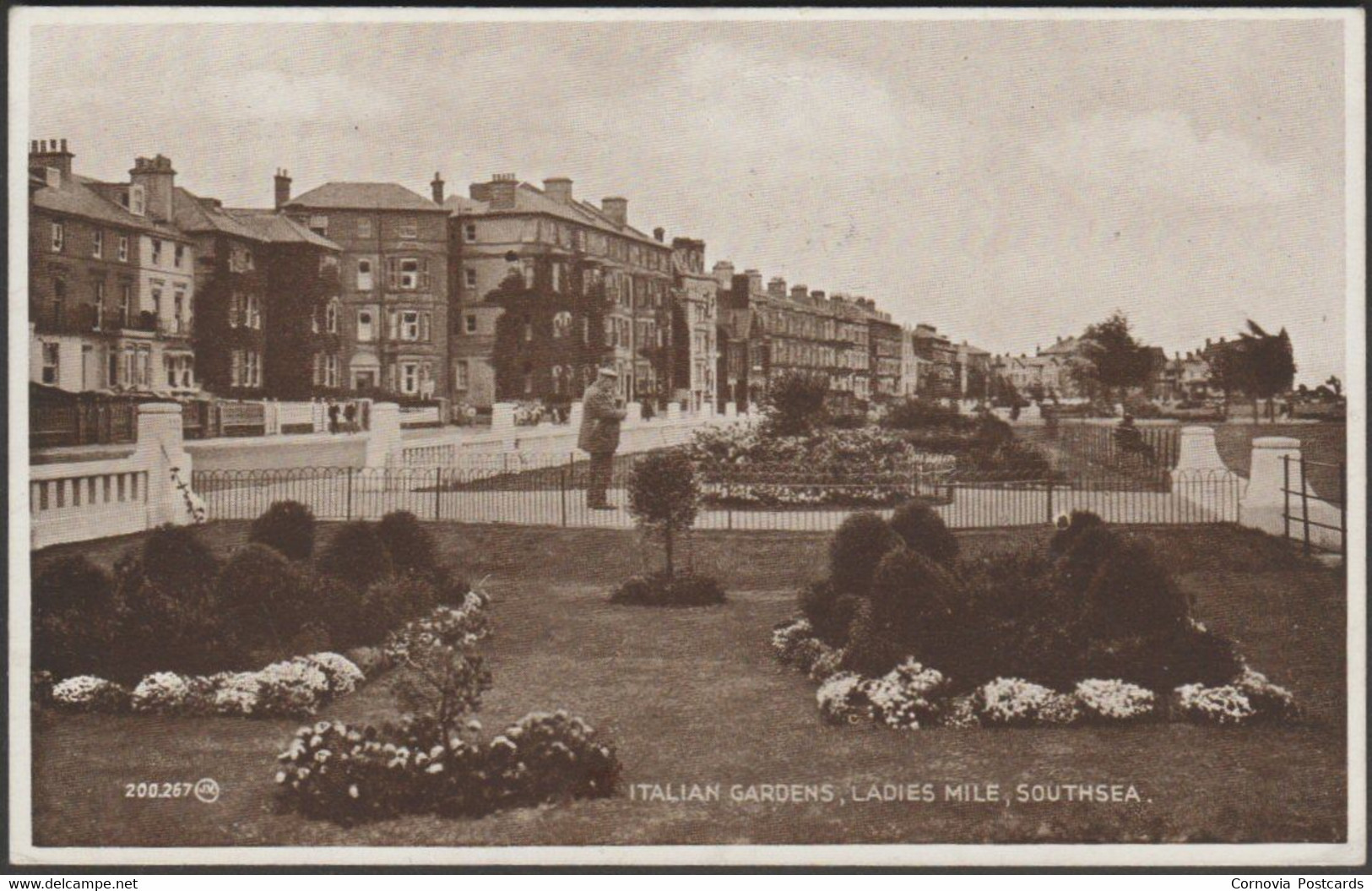 Italian Gardens, Ladies Mile, Southsea, Hampshire, 1928 - Valentine's Postcard - Southsea