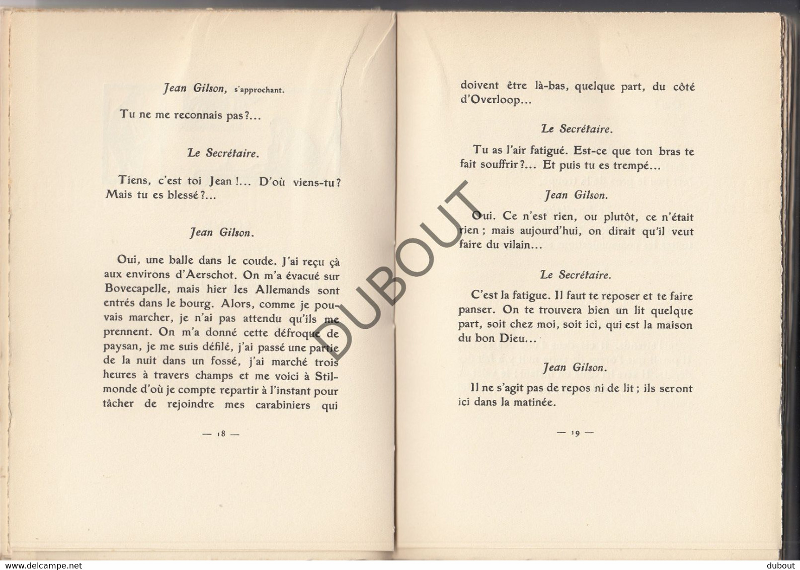 M. Maeterlinck Le Bourgmestre De Stilmonde - 1919 Illustraties P. Le Doux (R503) - Historia Y Arte