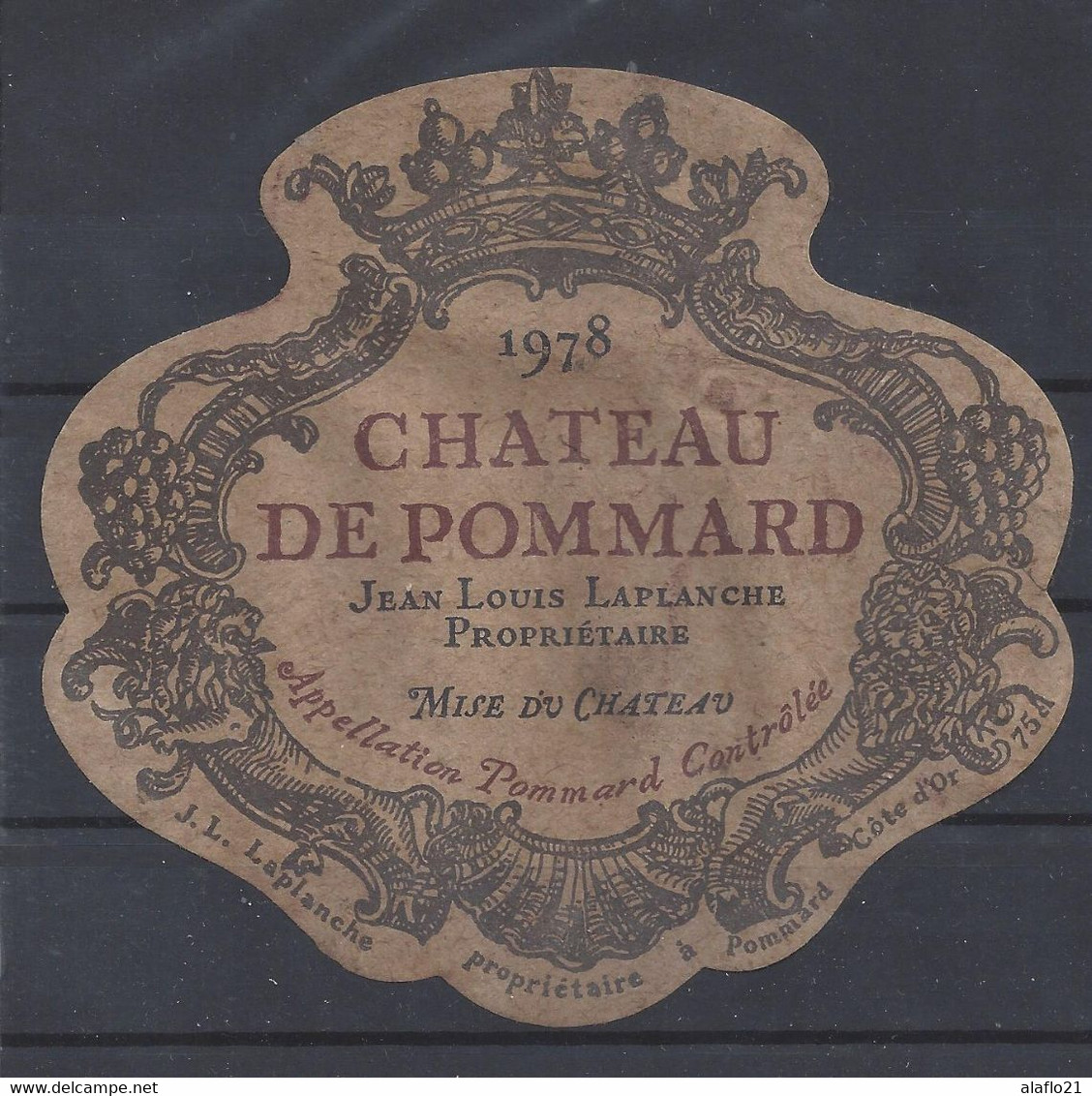 Etiquette CHATEAU De POMMARD 1978 - Bourgogne