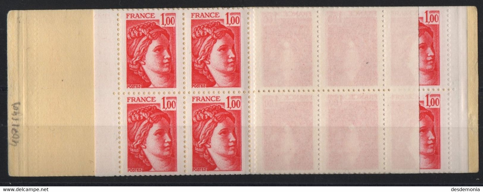 France Maury Carnet 407 I & II (Yvert 1972-C3) ** Sabine De Gandon Conf 8 Type 1 Et 2 (grain De Beauté En Bas Du Cou) - Carnets