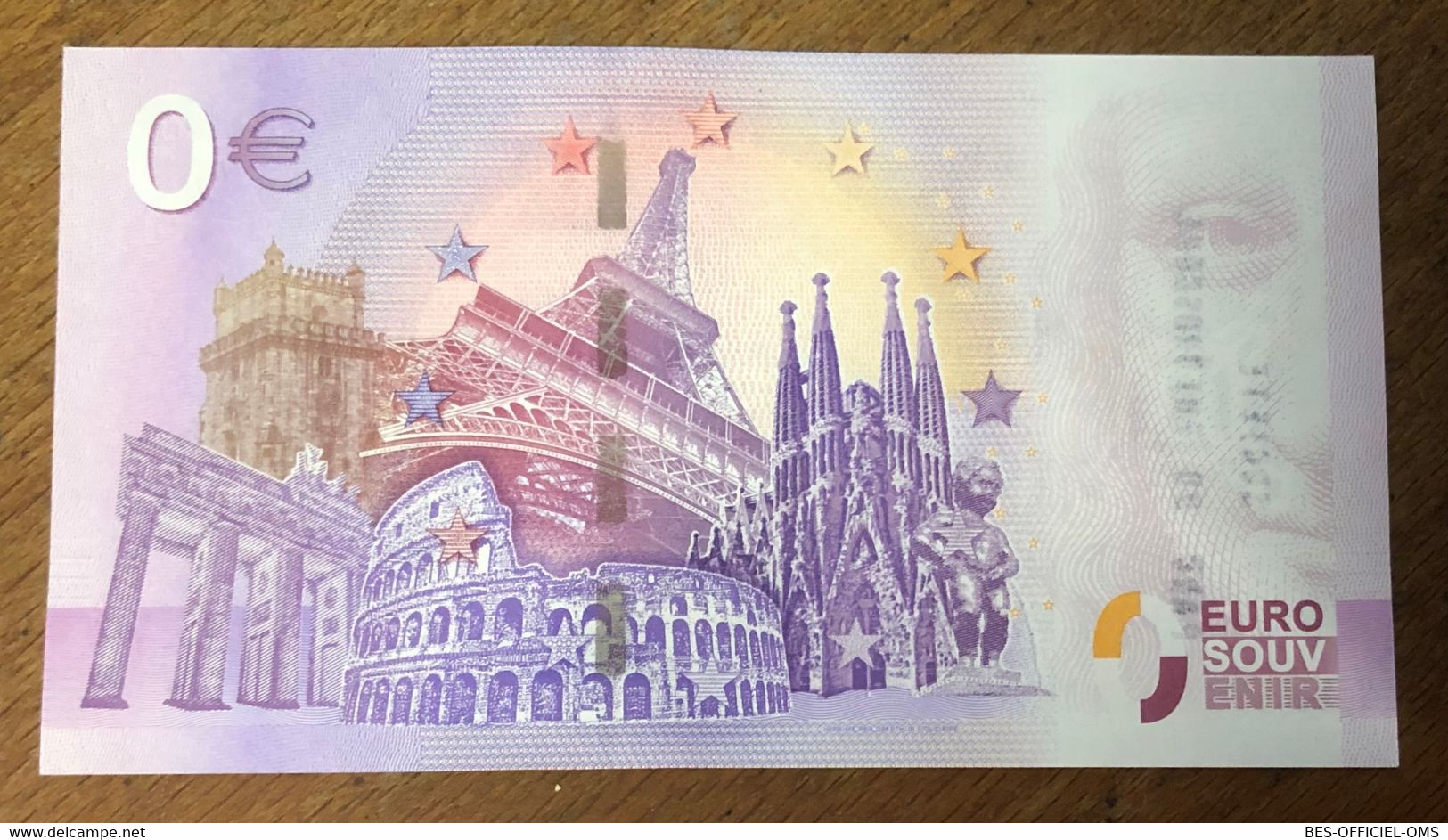 2017 BILLET 0 EURO SOUVENIR DPT 86 FUTUROSCOPE + TAMPON ZERO 0 EURO SCHEIN BANKNOTE PAPER MONEY BANK - Privatentwürfe