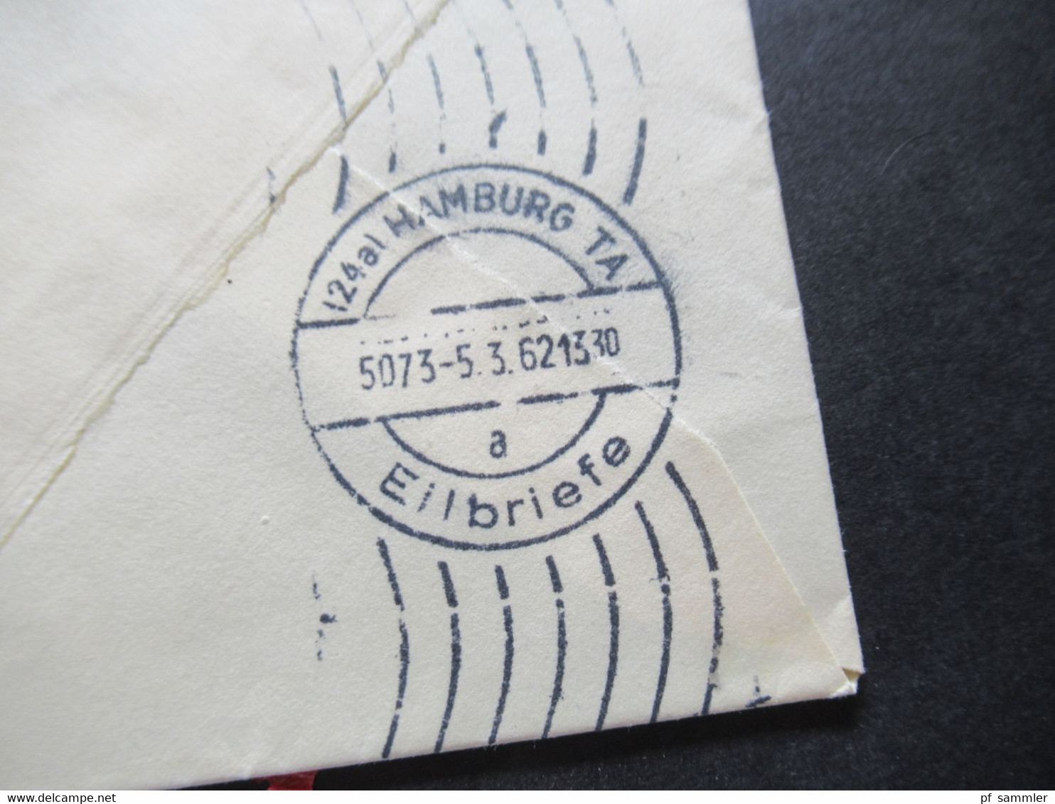 DDR 1962 Einschreiben Schneeberg (Erzgeb 1) Eilsendung Expres Beleg Ank. Stempel Hamburg TA Eilbriefe - Brieven En Documenten