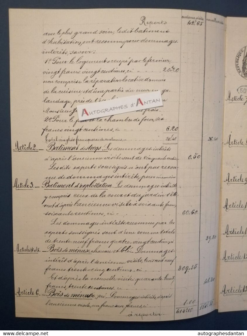 1898 Droux Picot Véricel - Chatenoy Le National (Royal) - Saint Jean Des Vignes - Chalon Sur Saône - 7p Acte Manuscrit - Manuscripts