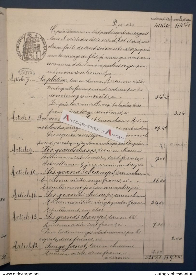 1898 Droux Picot Véricel - Chatenoy Le National (Royal) - Saint Jean Des Vignes - Chalon Sur Saône - 7p Acte Manuscrit - Manuscripts