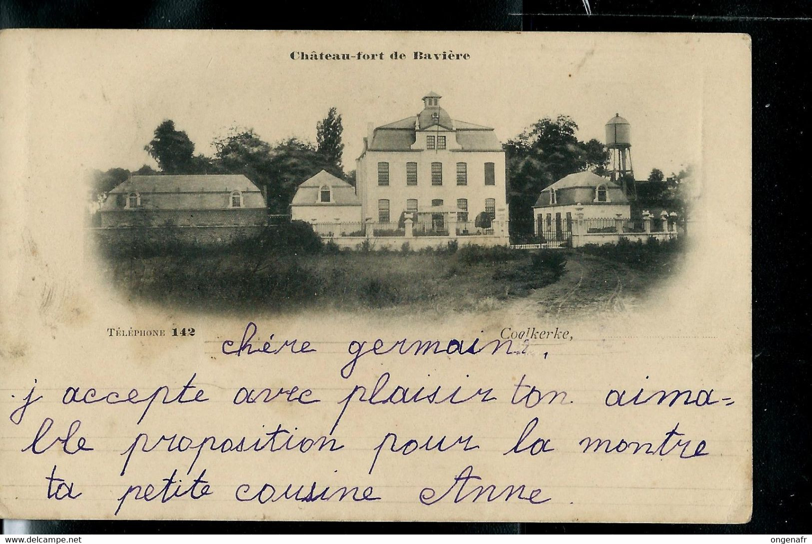 CP (Château-fort De Bavière) Obl. ANVERS (STATION) 25/10/1902 + Obl Chemins De Fer De HOVE - Correo Rural