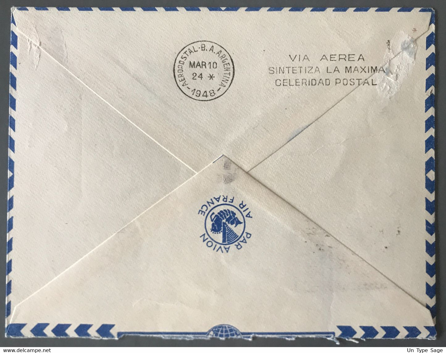 Algérie PA N°6 Sur Enveloppe 2.3.1948 Pour L'Argentine - Cachet Commémoratif Liaison France Amerique Du Sud  - (W1030) - Luftpost