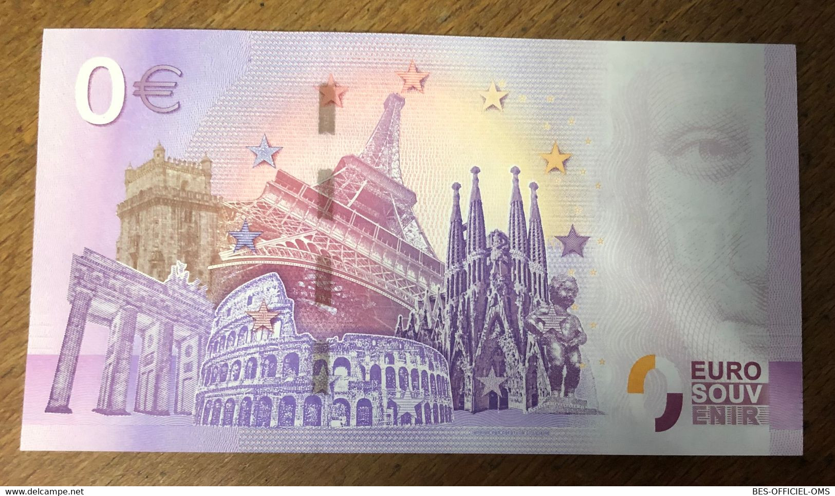 2017 BILLET 0 EURO SOUVENIR DPT 75 PARC ZOOLOGIQUE DE PARIS N°3 + TAMPON ZERO 0 EURO SCHEIN BANKNOTE MONEY BANK - Privatentwürfe