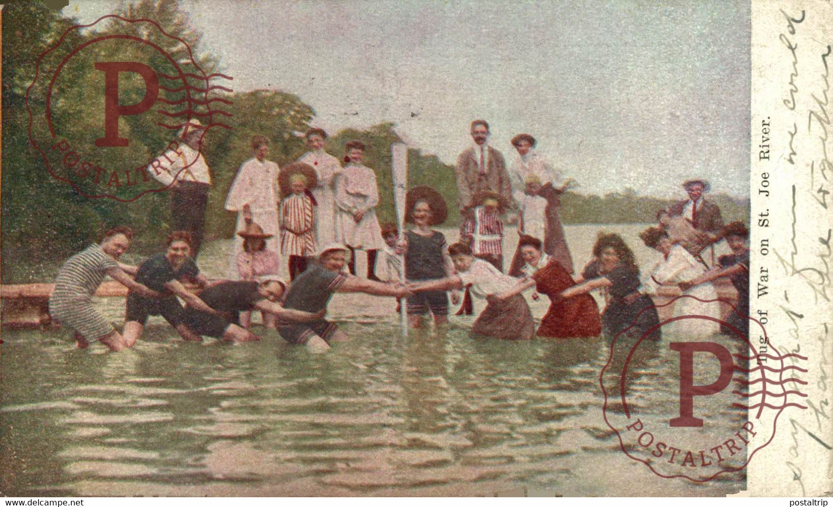 Tug Of War On St Saint Joe River 1908 ID IDAHO COEUR D'ALENE  EEUU USA - Coeur D'Alene