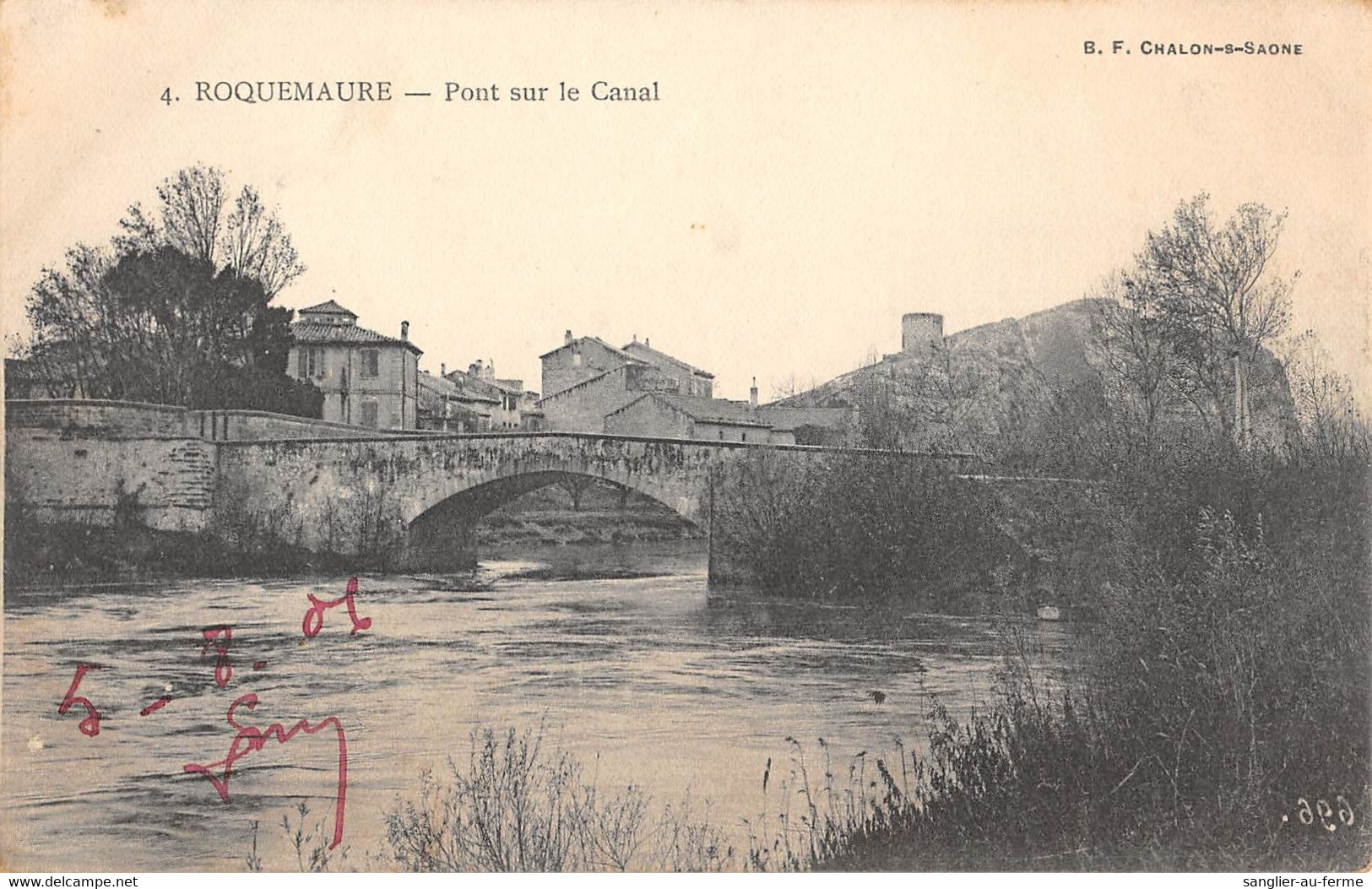 CPA 30 ROQUEMAURE PONT SUR LE CANAL - Roquemaure