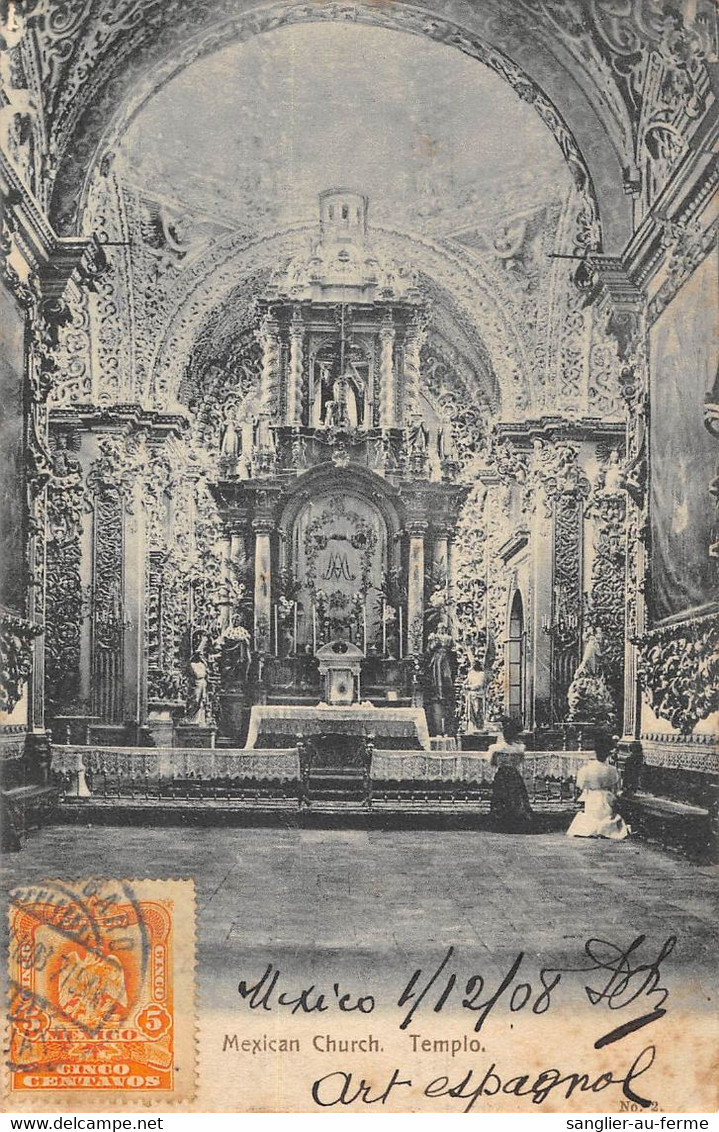 CPA MEXIQUE MEXICAN CHURCH TEMPLO (rare - Mexico