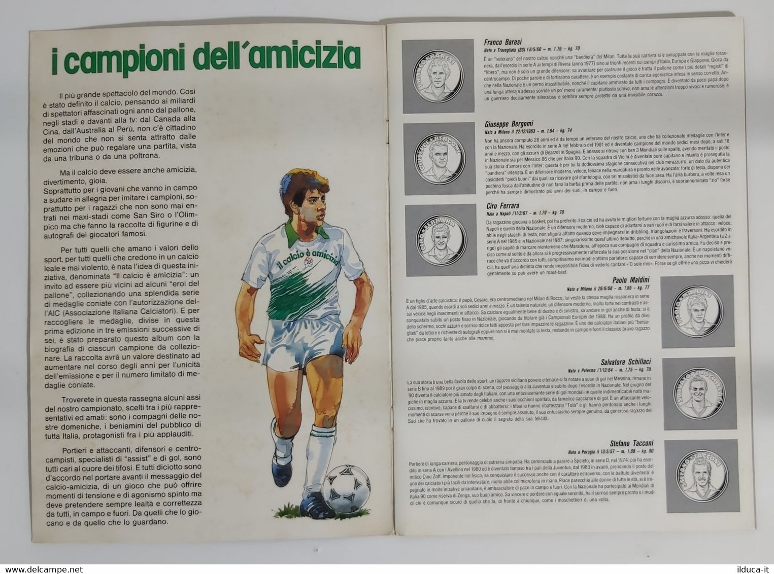 88391 I Campioni Dell'amicizia - 18 Medaglie Calciatori: Baresi Mancini Baggio Vialli Ecc - UPIM 1991 - Autres & Non Classés