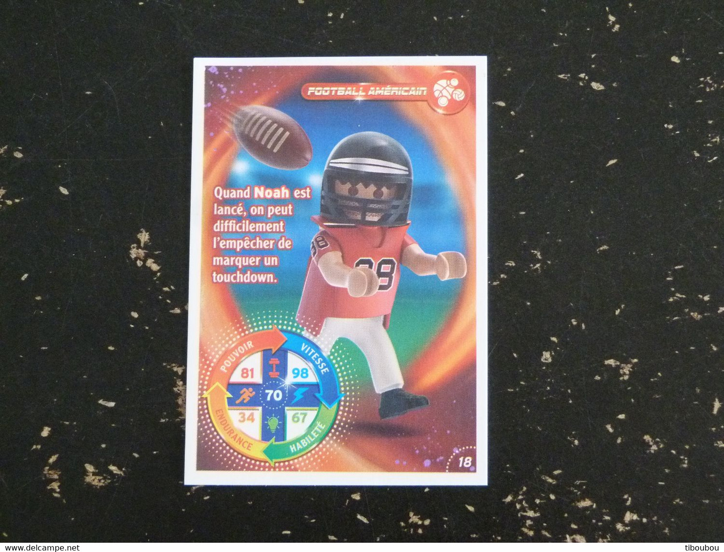 CARTE CARREFOUR PLAYMOBIL N° 18 - FOOTBALL AMERICAIN - Andere & Zonder Classificatie