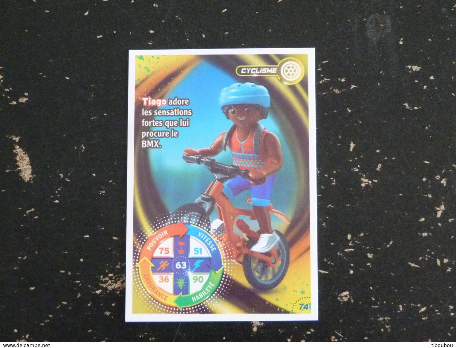 CARTE CARREFOUR PLAYMOBIL N° 74 - CYCLISME - Sonstige & Ohne Zuordnung