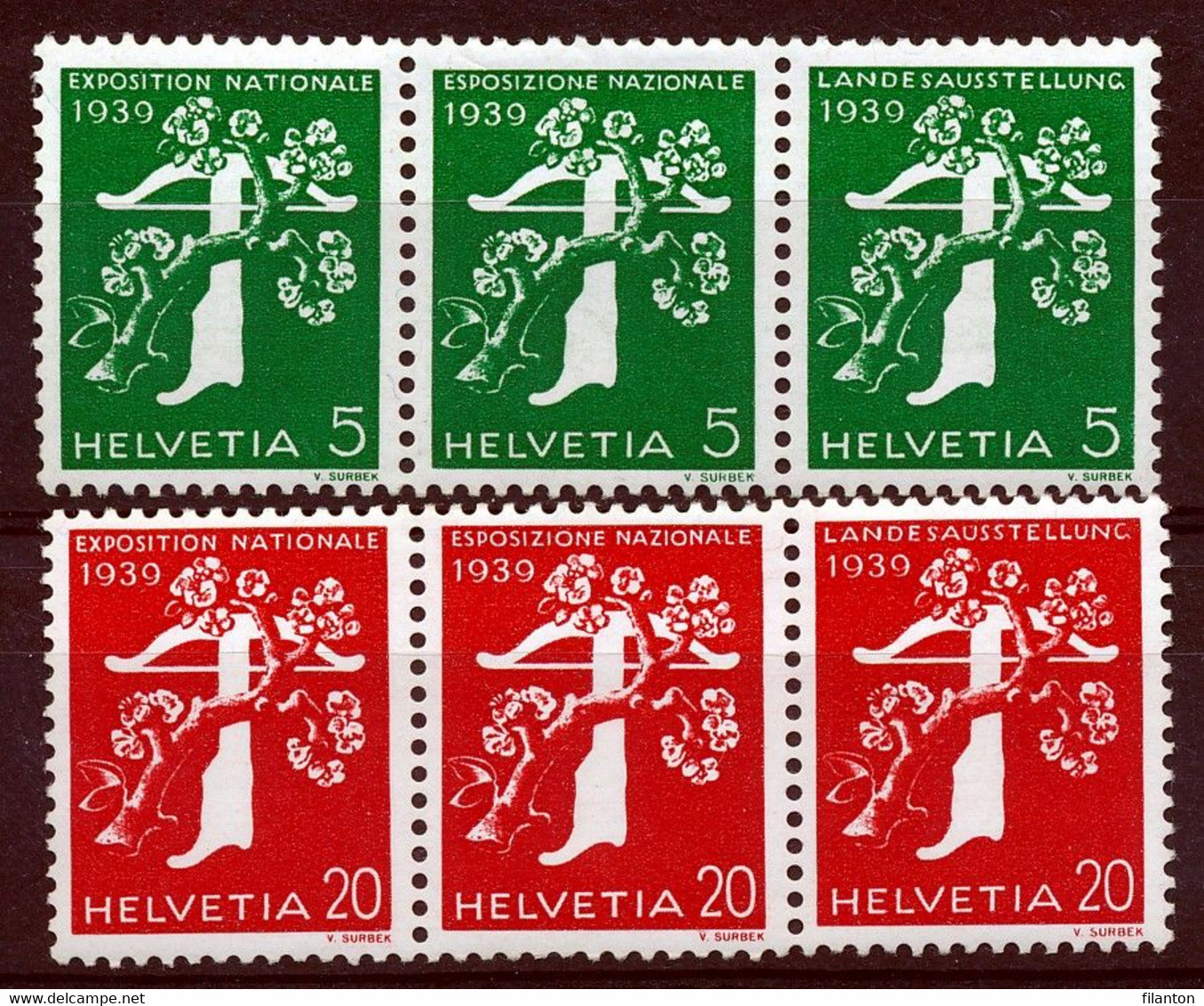 HELVETIA - Mi Nr W10+W12 - Zusammendrucke Aus Rollenmarke - MH* - Coil Stamps