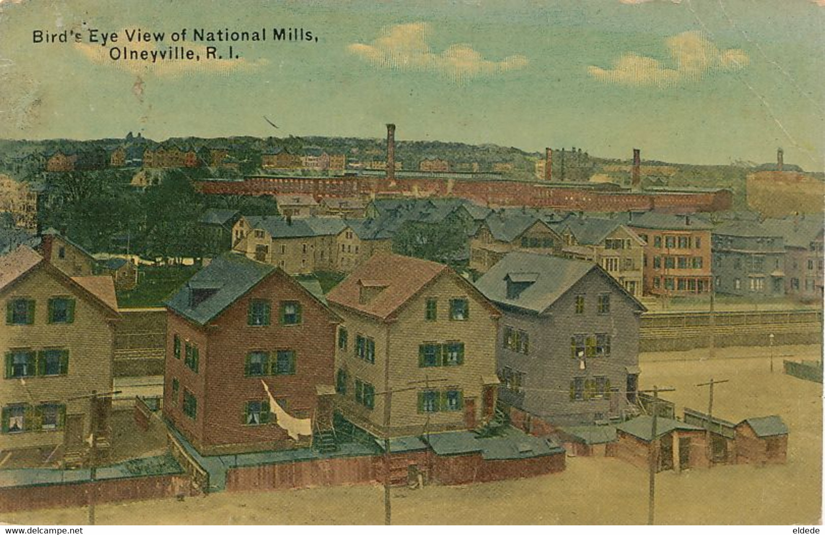 Bird' S Eye View Of National Mills Olneyville  Moulin  Used Providence - Other & Unclassified