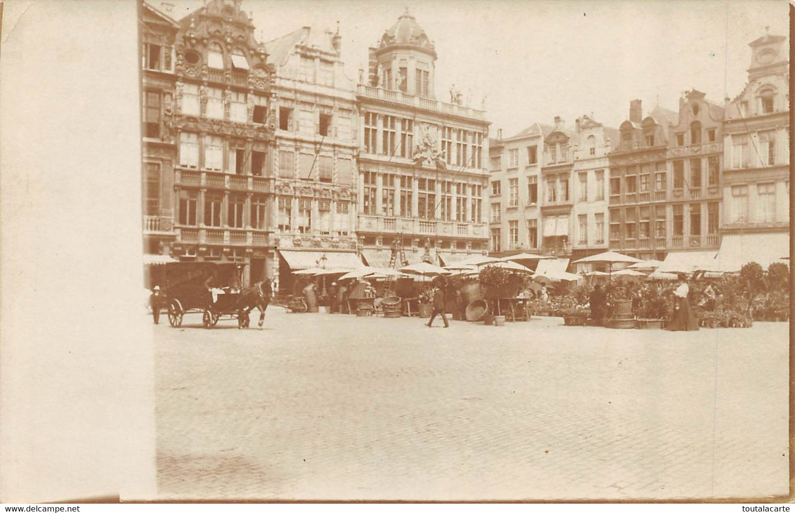 CARTE PHOTO BELGIQUE BRUXELLES Marché SUR LA GRAND PLACE - Markets