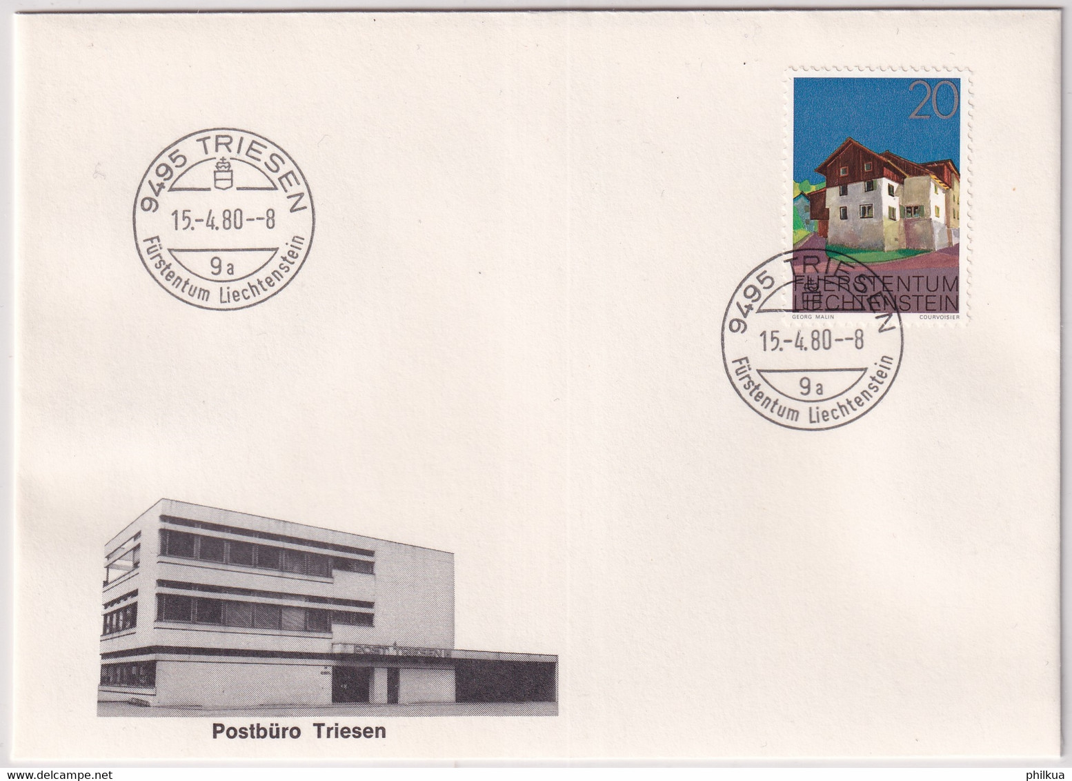 Zumstein 633 Illustrierter Brief Post Triesen - Lettres & Documents