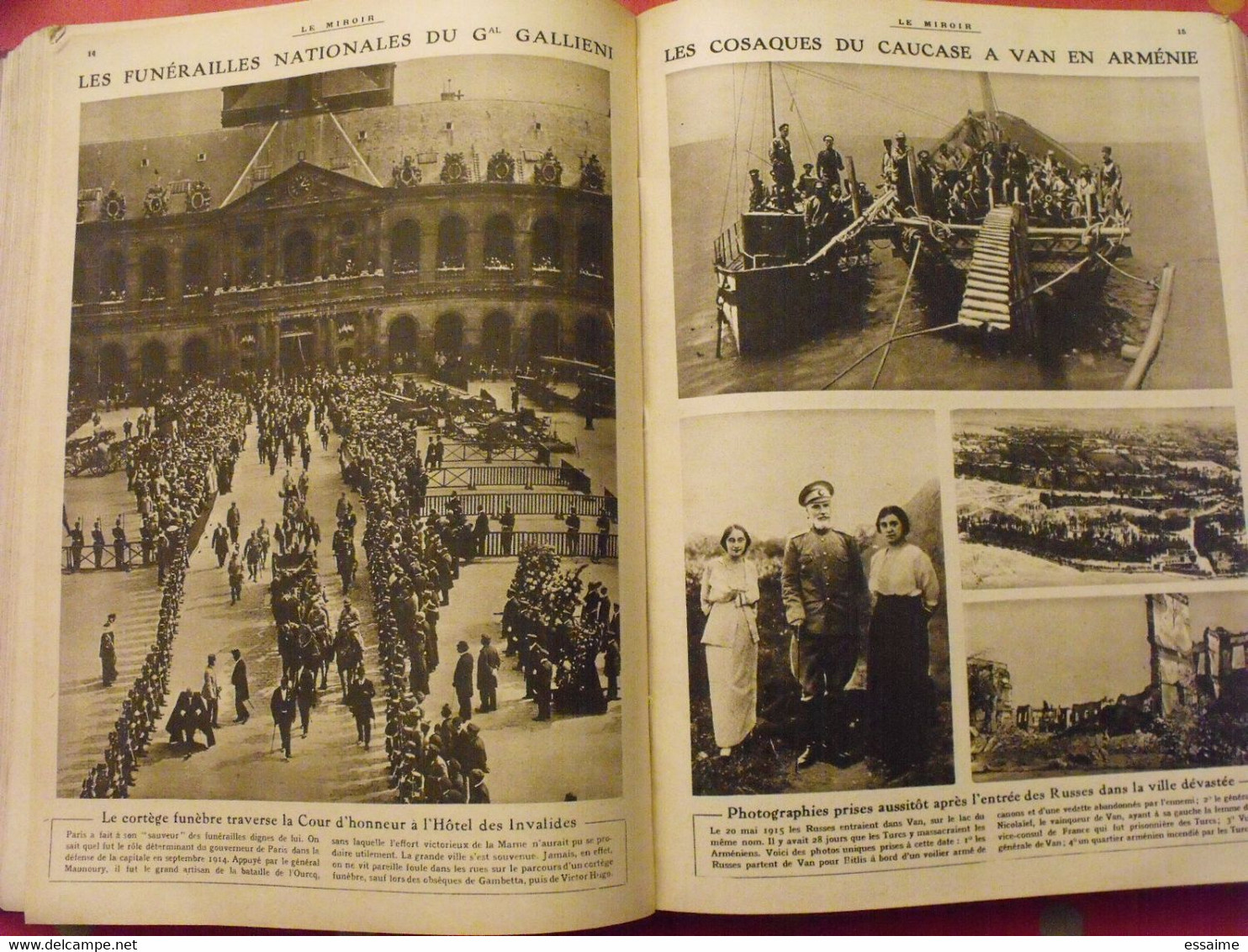 Le miroir recueil reliure 1916 (année complète 53 n° ). guerre 14-18 très illustrée, documentée. zeppelin avion soldats