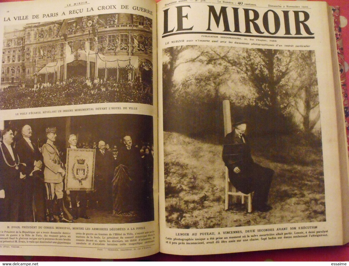 Le miroir recueil reliure 1919-1920 (75 n°). l'après guerre 14-18 très illustrée, documentée. russie bolcheviks