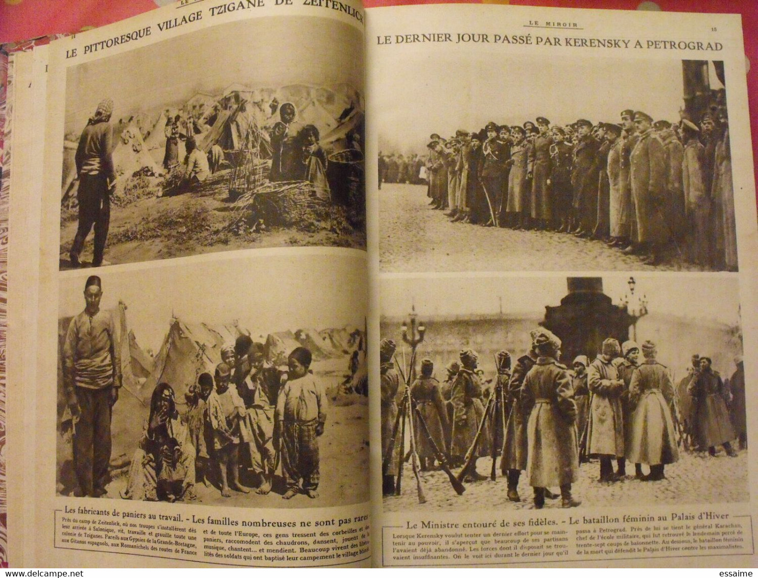 Le miroir recueil reliure 1918 (52 n°). 14-18 très illustrée, documentée. armistice russie bolcheviks