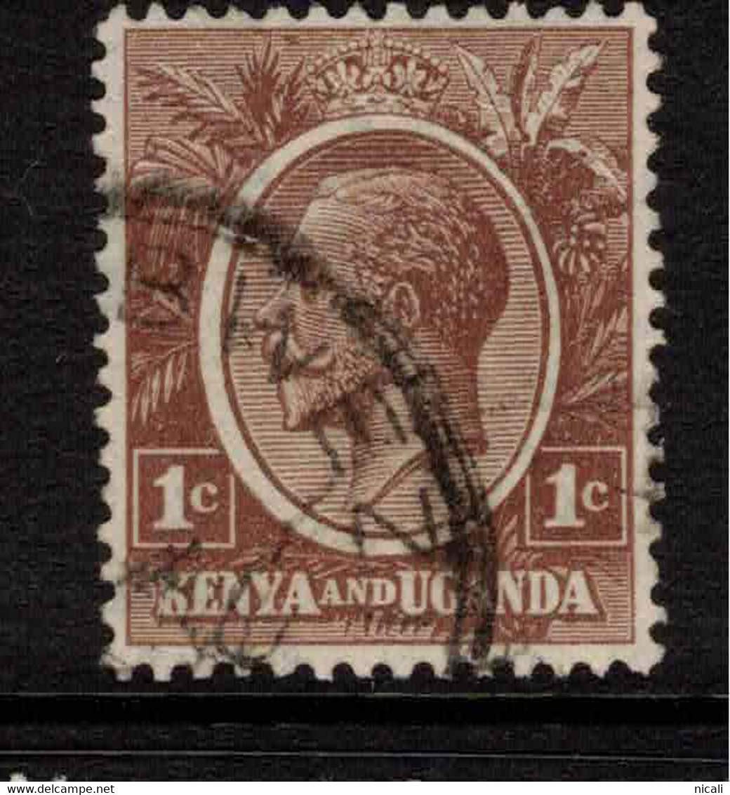 KUT 1922 1c Pale Brown KGV SG 76a U #ATC1 - Kenya & Uganda